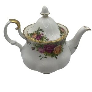 Royal Albert Teapot Lid 1962 Old Country Roses Large 8" Bone China tea pot fine